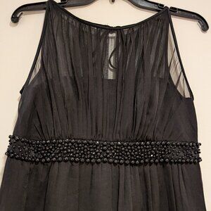 NWT, Kay Unger/Ann Taylor black sheer full-length formal maxi dress gown, Size 2